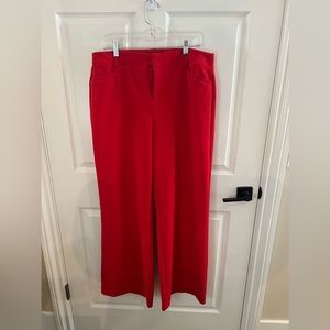 Torrid red wide leg dress pants size 12R